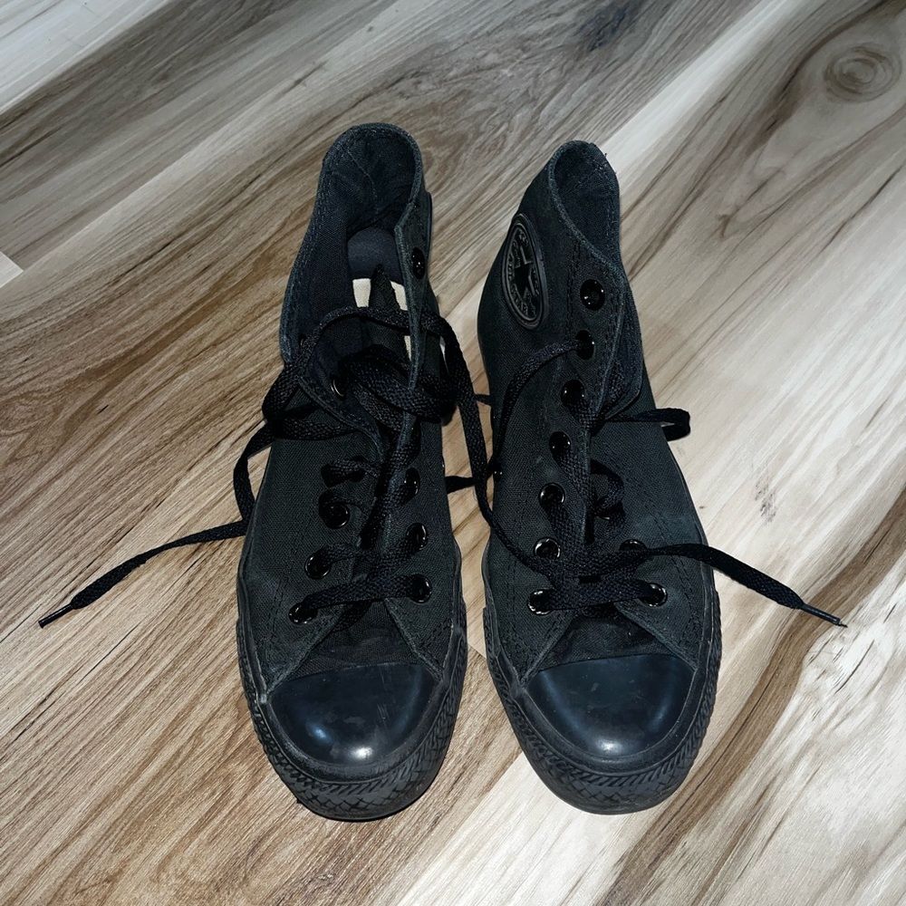 Womens black high top converse